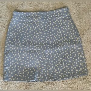 Forever 21 Blue Flower Skirt